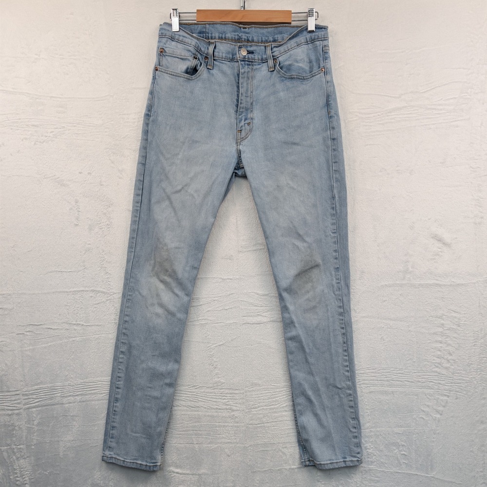 Levi's 512 Jeans Men 36x32 Light Wash Blue Slim Taper Stretch Stretch Red Tab